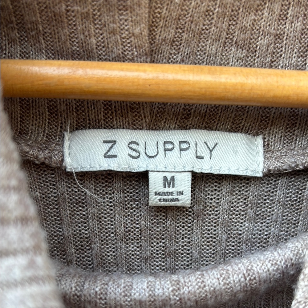 Z Supply Jaziah Rib Cowl Neck Sweater Lightweight Knit - Picture 5 of 11